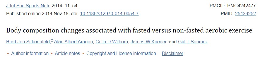 Body composition changes associated with fasted versus non-fasted aerobic exercise