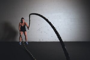 Workout, battle rope, fitness fat loss