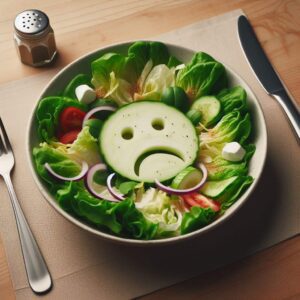 sad salad won't conquer cravings