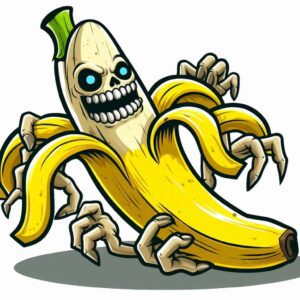 a scary banana