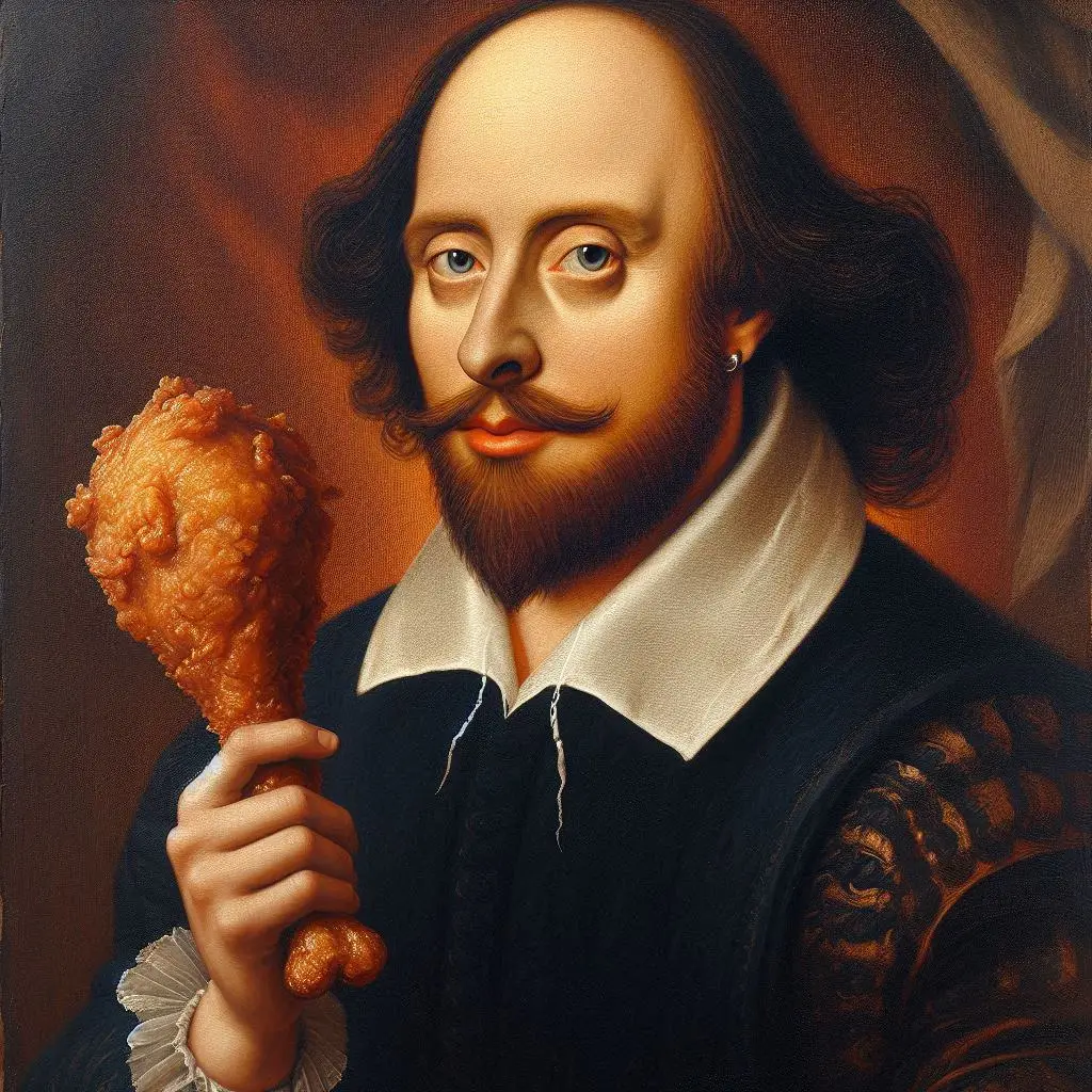 Shakespeare and the 5-second rule with chicken